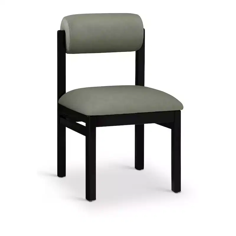 Chaise de salle à manger capitonnée en cuir végétalien, lot de 2
