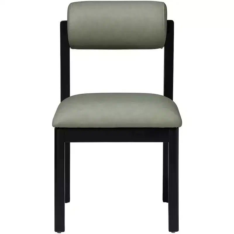 Chaise de salle à manger capitonnée en cuir végétalien, lot de 2