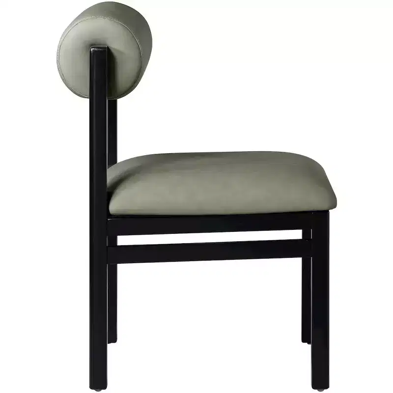 Chaise de salle à manger capitonnée en cuir végétalien, lot de 2