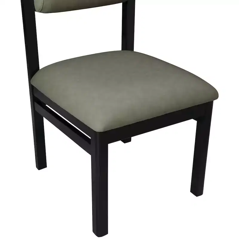 Chaise de salle à manger capitonnée en cuir végétalien, lot de 2
