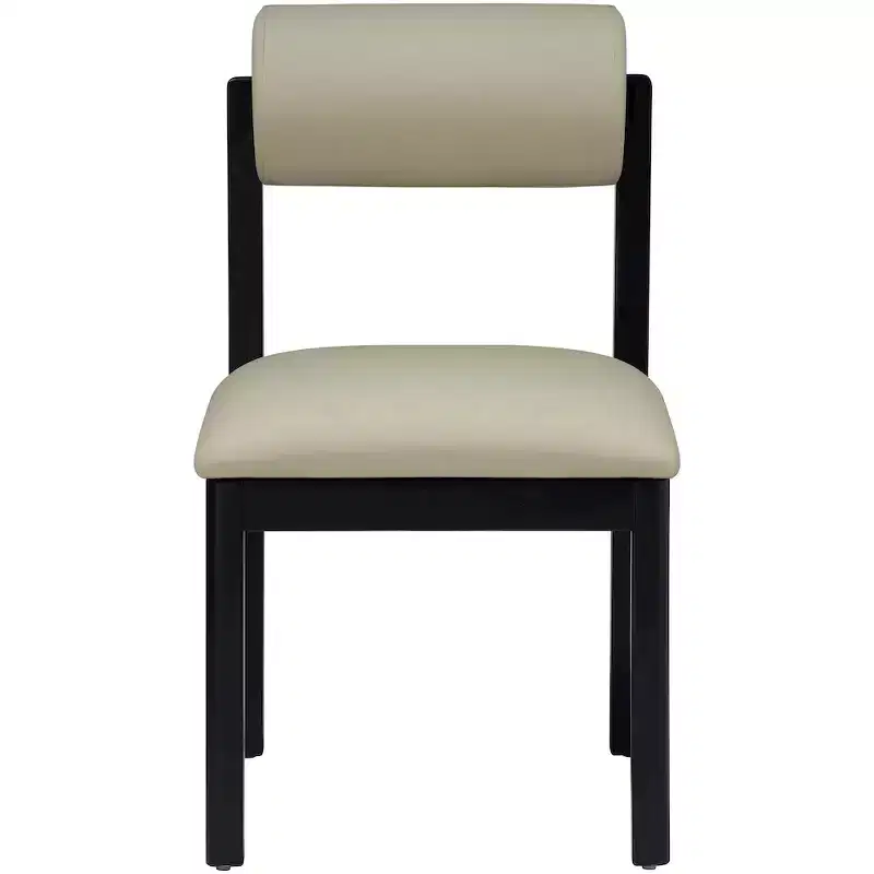 Chaise de salle à manger capitonnée en cuir végétalien, lot de 2