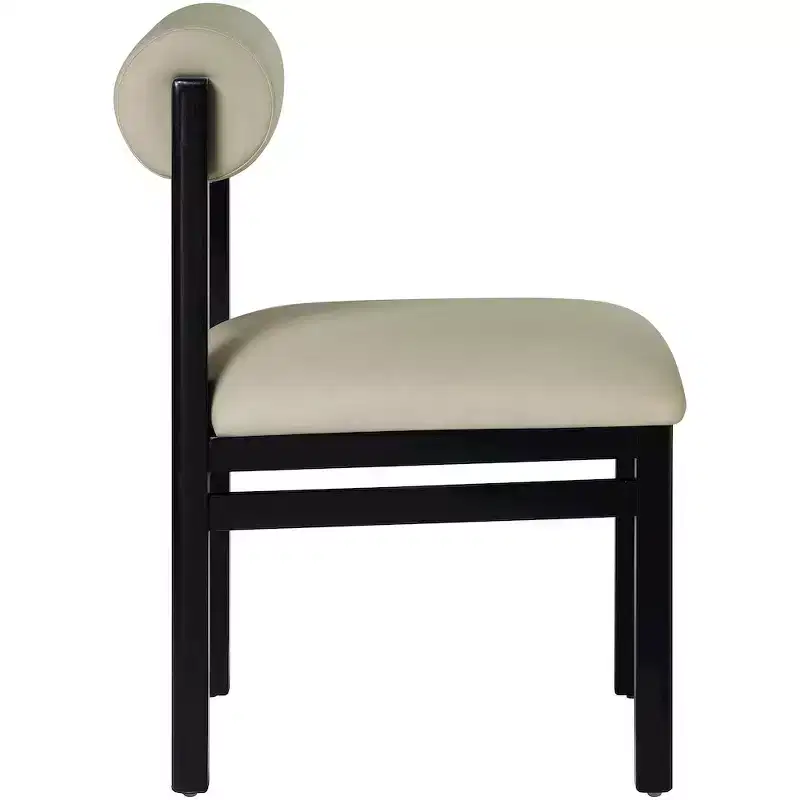 Chaise de salle à manger capitonnée en cuir végétalien, lot de 2