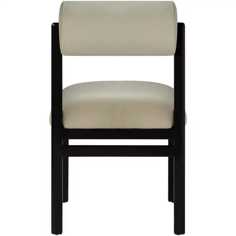 Chaise de salle à manger capitonnée en cuir végétalien, lot de 2
