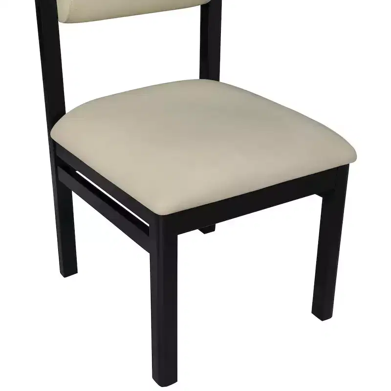 Chaise de salle à manger capitonnée en cuir végétalien, lot de 2