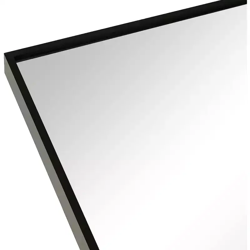 Miroir mural de salle de bain avec arche en métal noir