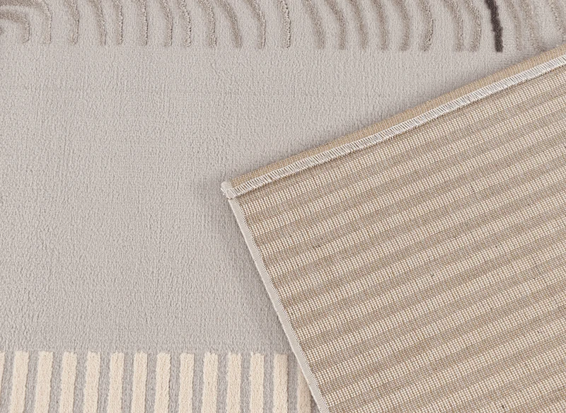 Tapis gris et beige à motifs 200 x 290 cm LYAH