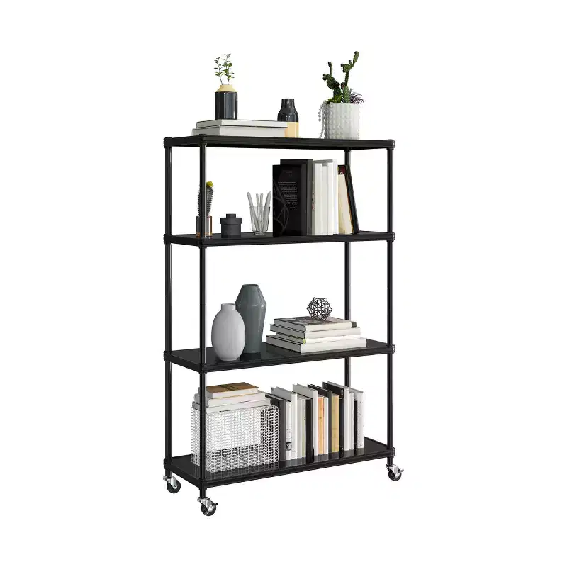 ÉTAGÈRE 4 Niveaux en Acier HOME avec Doublures, 36 L x 14 P x 56,5 H