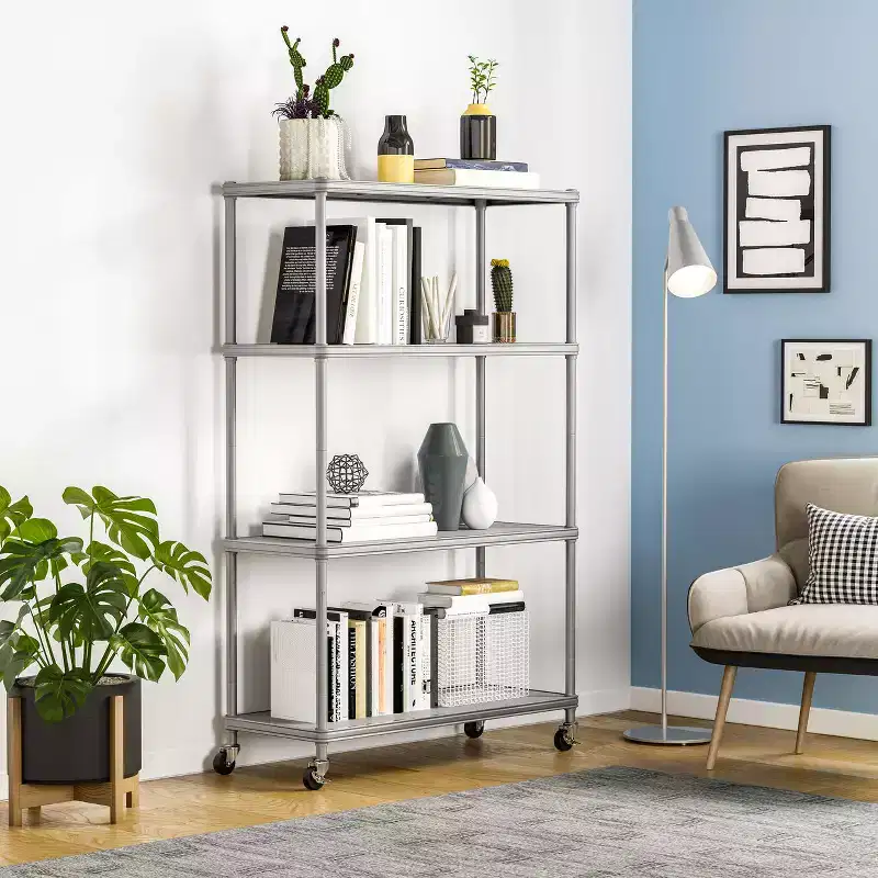 ÉTAGÈRE 4 Niveaux en Acier HOME avec Doublures, 36 L x 14 P x 56,5 H