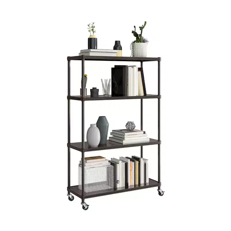 ÉTAGÈRE 4 Niveaux en Acier HOME avec Doublures, 36 L x 14 P x 56,5 H