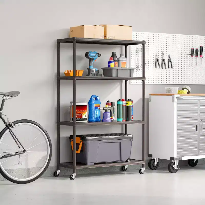 ÉTAGÈRE 4 Niveaux en Acier HOME avec Doublures, 36 L x 14 P x 56,5 H