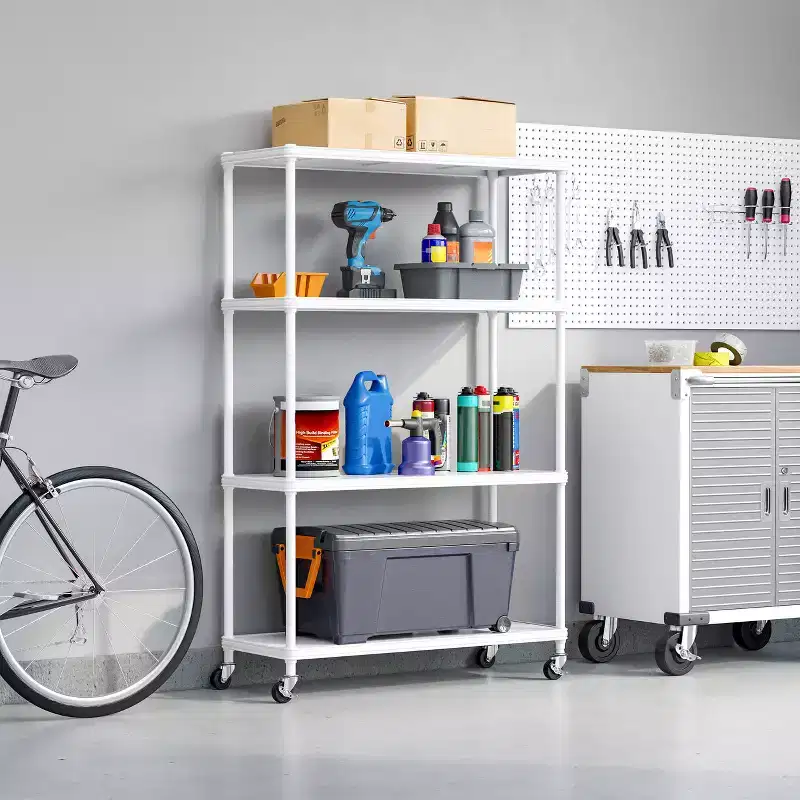 ÉTAGÈRE 4 Niveaux en Acier HOME avec Doublures, 36 L x 14 P x 56,5 H