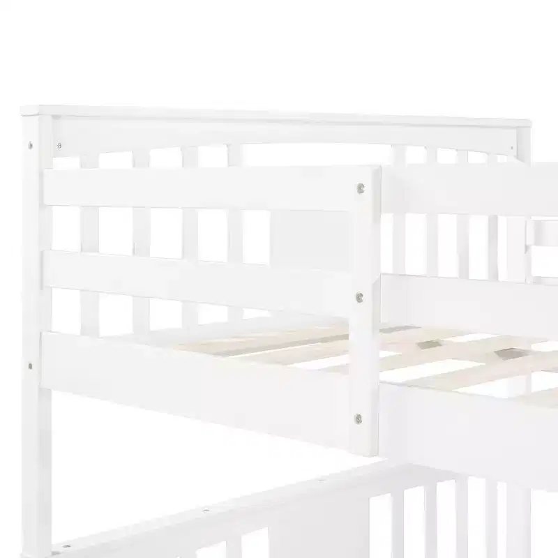 Lit superposé double avec tiroirs, lit superposé en bois pleine grandeur pour enfants, adolescents et adultes, convertible en 2 lits