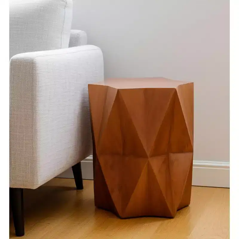 24 Table d'appoint en bois massif marron