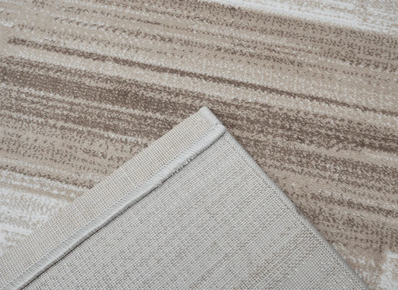 Tapis beige à motifs rectangulaires 160 x 230 cm NOMADE