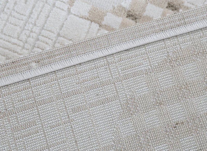 Tapis beige à motifs 160 x 230 cm BRUME