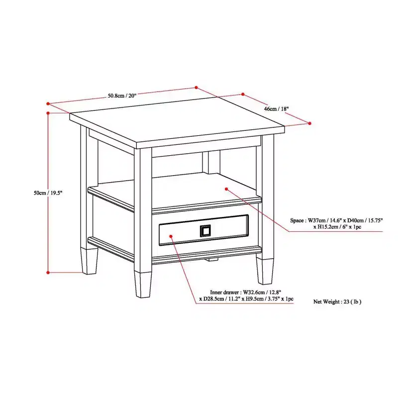 Table d'appoint Norfolk 20