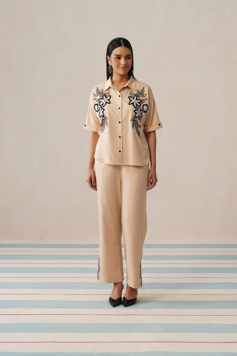 Noir Bloom Co-ord Set (Rose Mist)