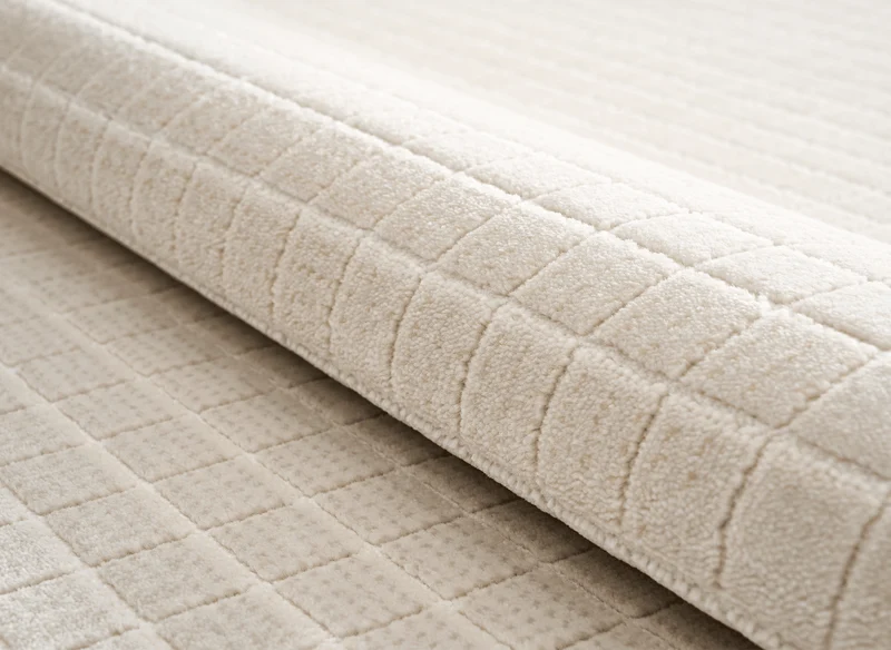 Tapis beige à petits carreaux 160 x 230 cm TALO
