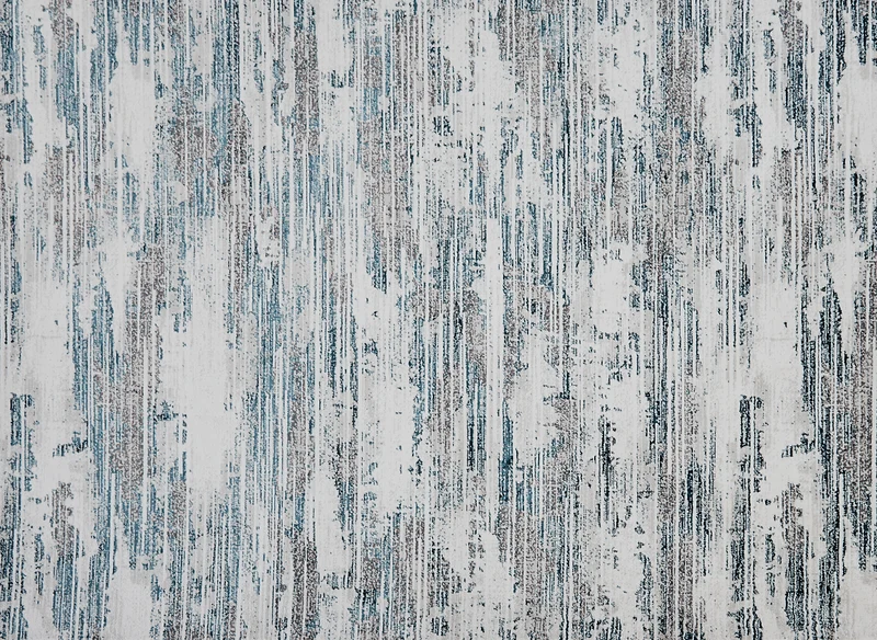 Tapis motif abstrait beige et bleu 200 x 290 cm AURORA