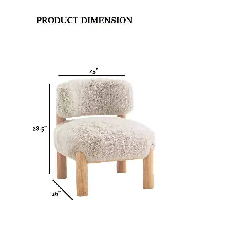 Fauteuils simples ronds et mignons avec dossier incurvé, fauteuil d'appoint de lecture de style contemporain pour chambre à coucher, salon