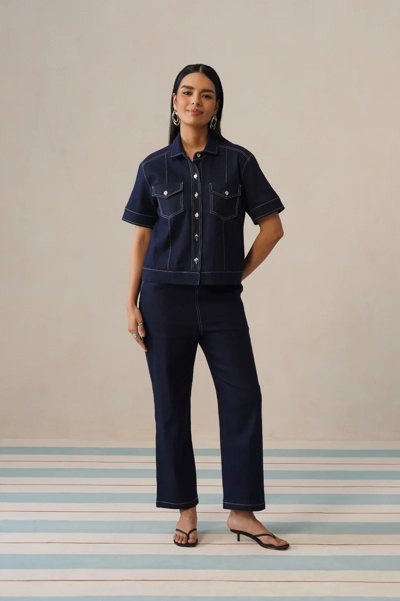 Midnight Stitch Denim Co-ord Set