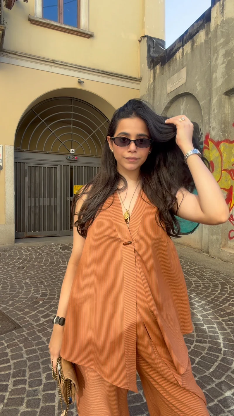Sienna Pinstripe Co-ord Set (As seen on Ashween Sawhney)