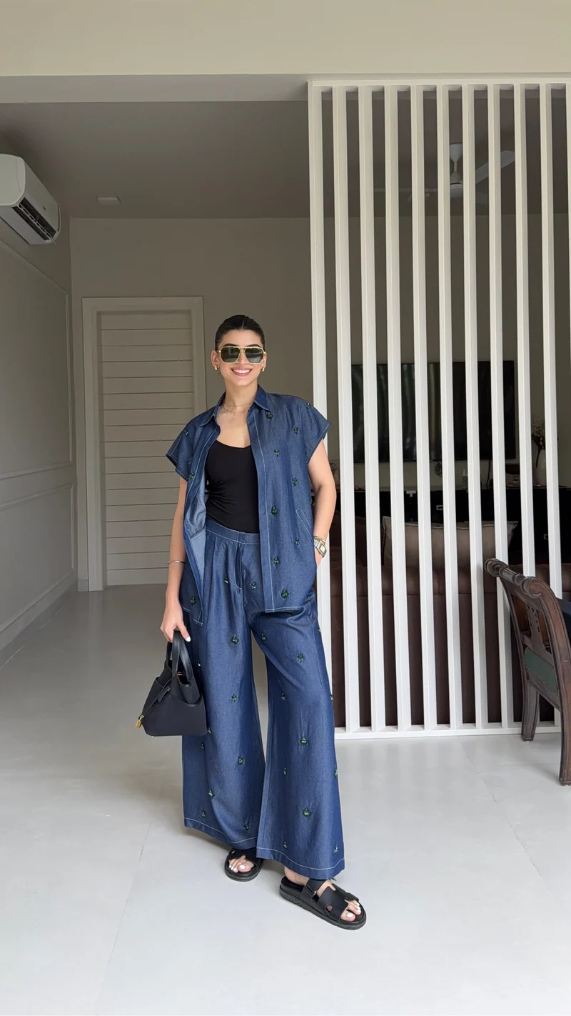 Aveline Denim Co-ord Set (As Seen on Seher Kochhar)