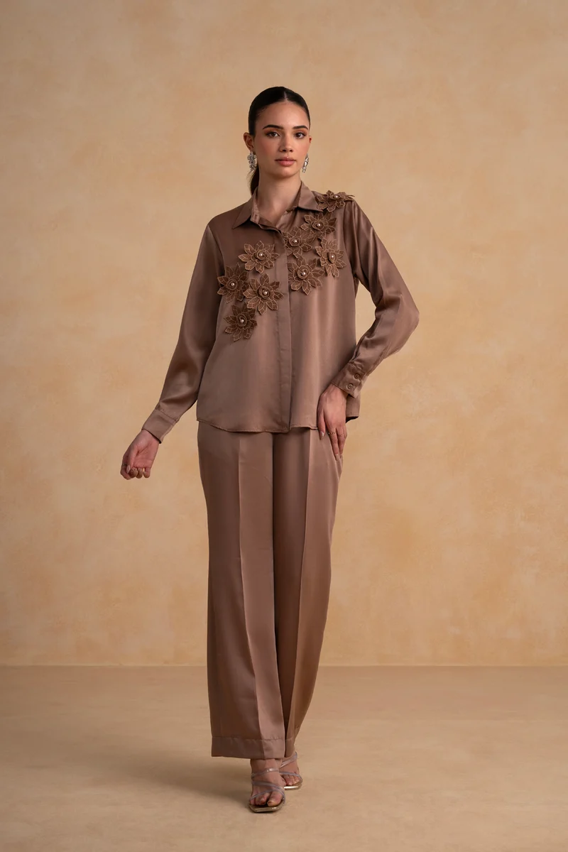 Lunara Co-ord Set (Chocolate Brown)