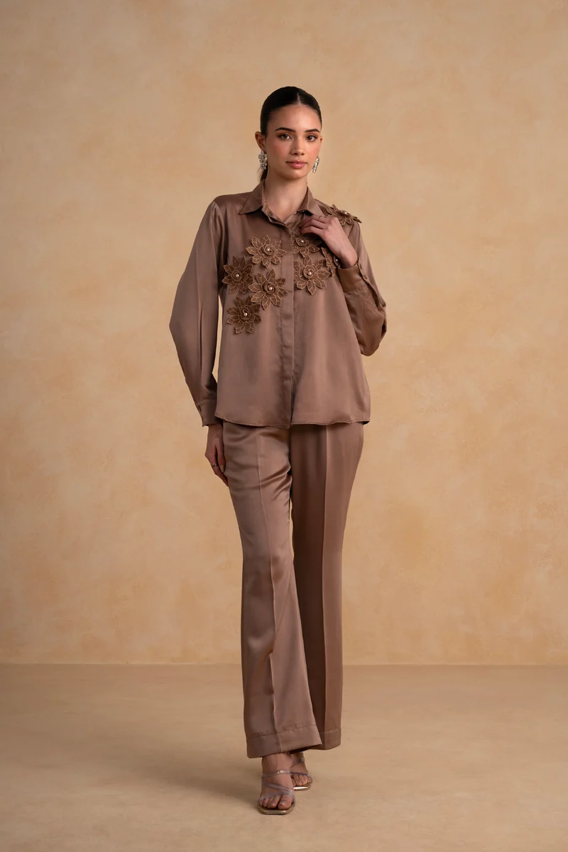 Lunara Co-ord Set (Chocolate Brown)