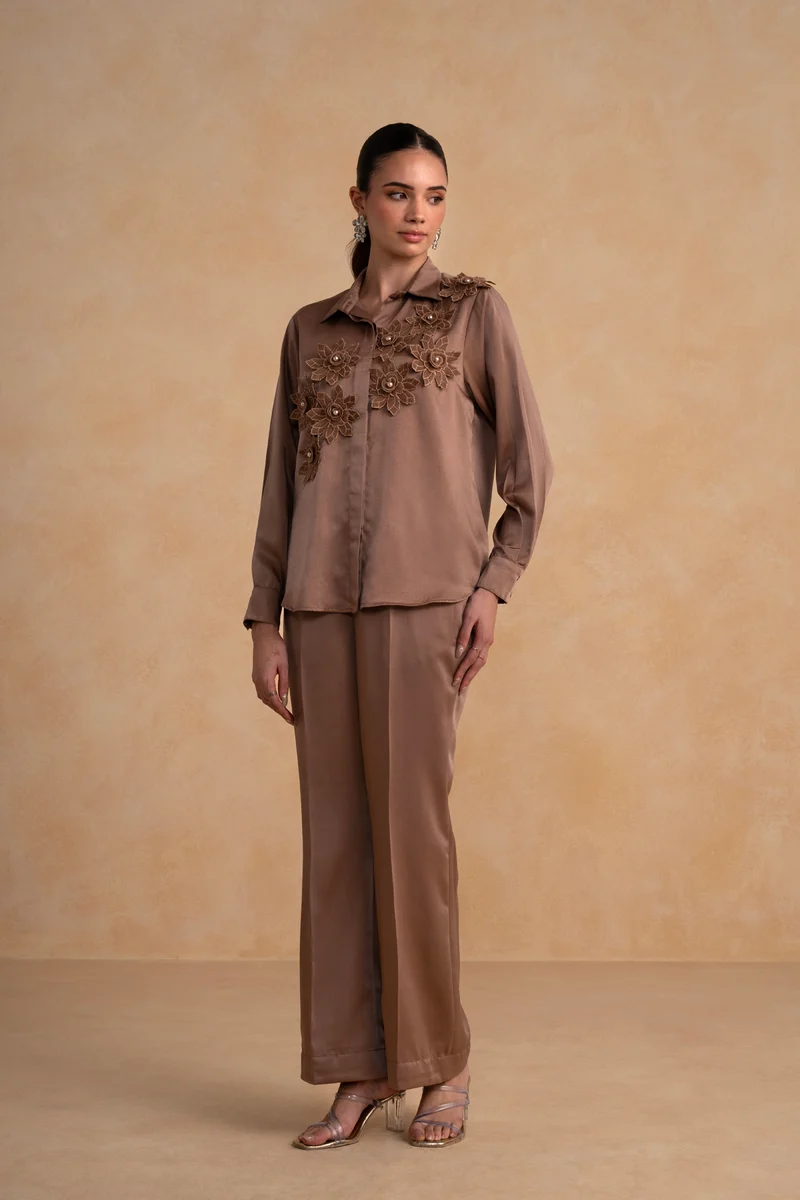 Lunara Co-ord Set (Chocolate Brown)
