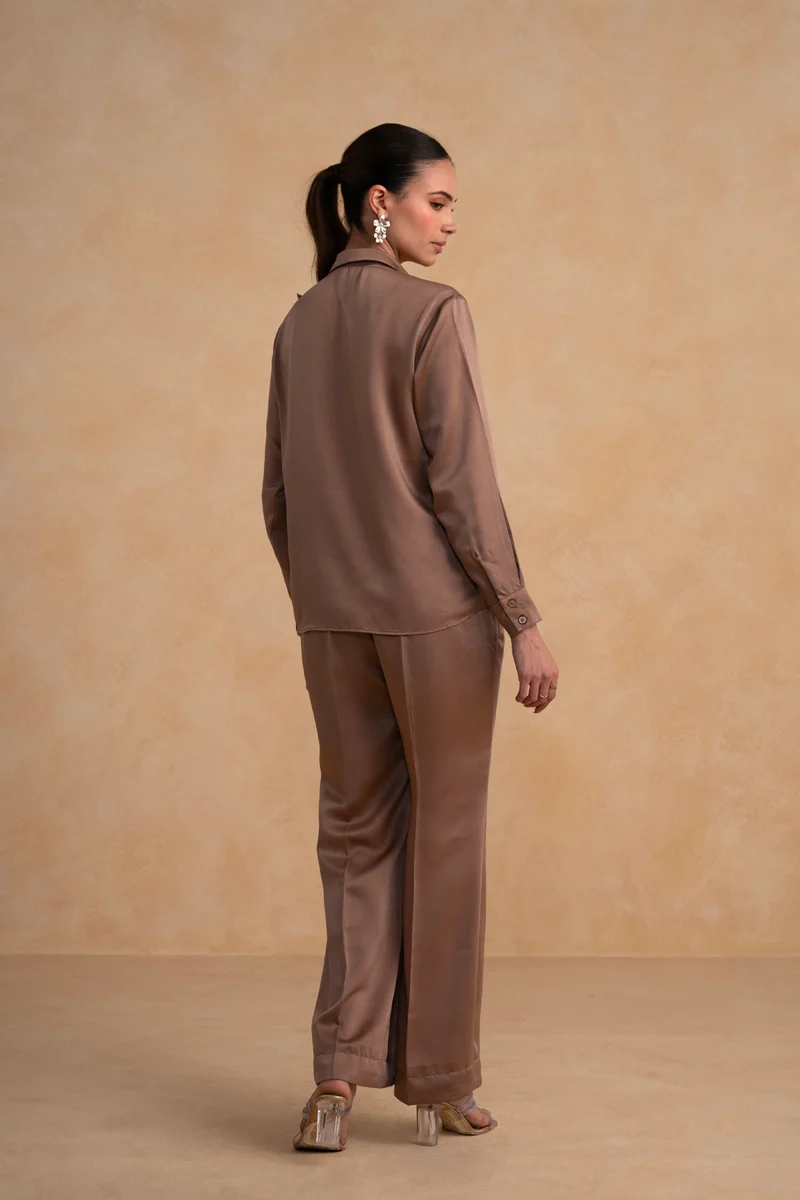 Lunara Co-ord Set (Chocolate Brown)