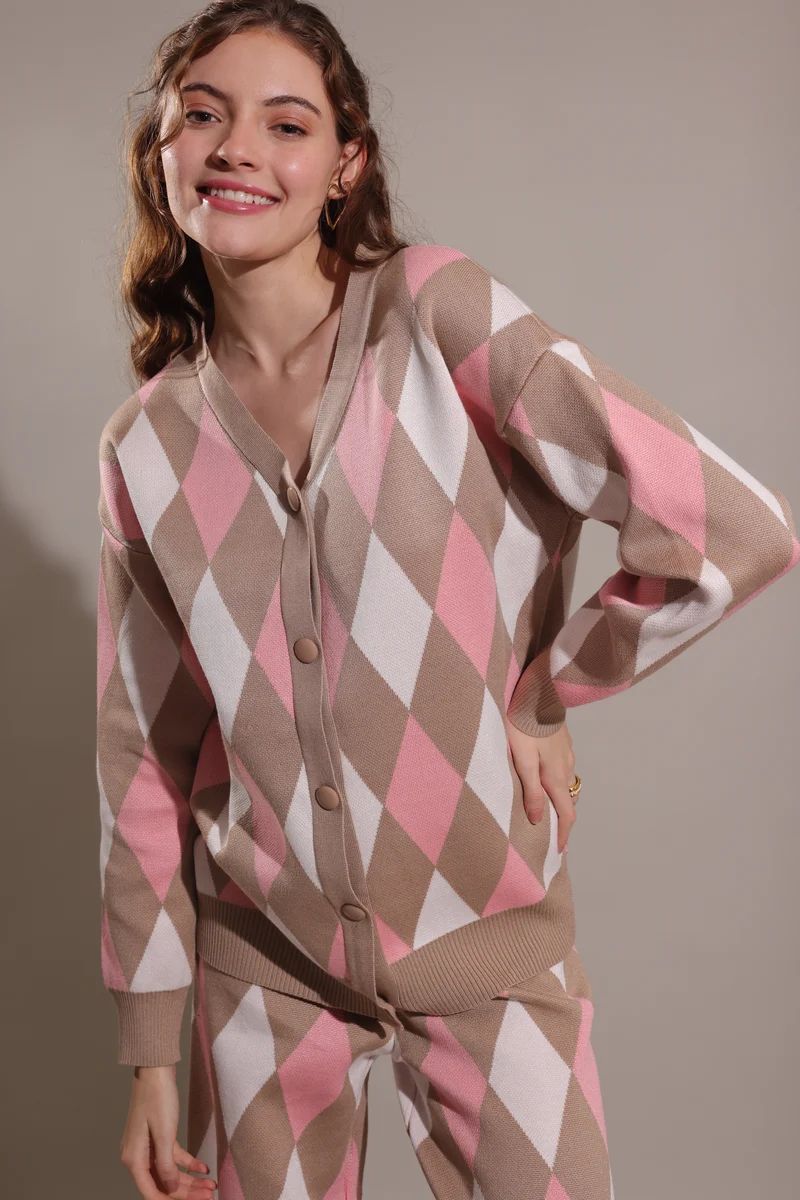 Dutch Coord Set (Pink & Grey)