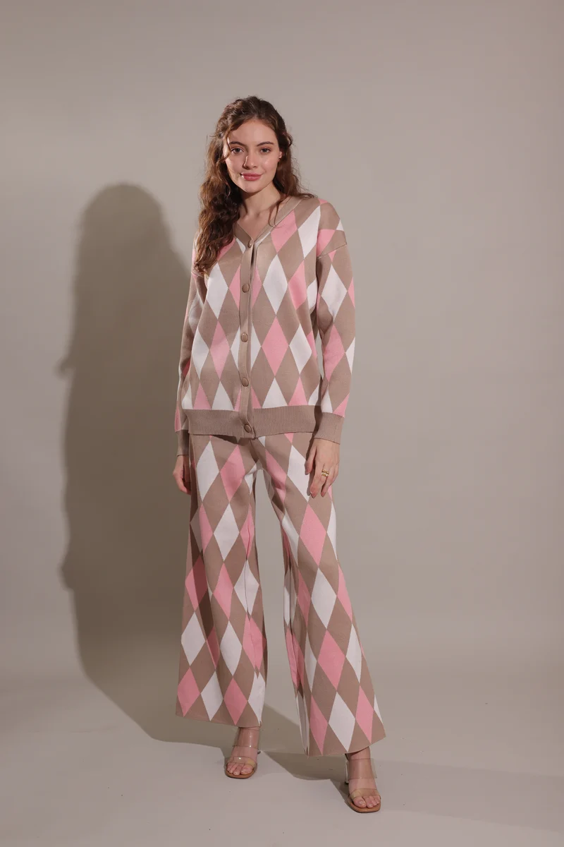 Dutch Coord Set (Pink & Grey)