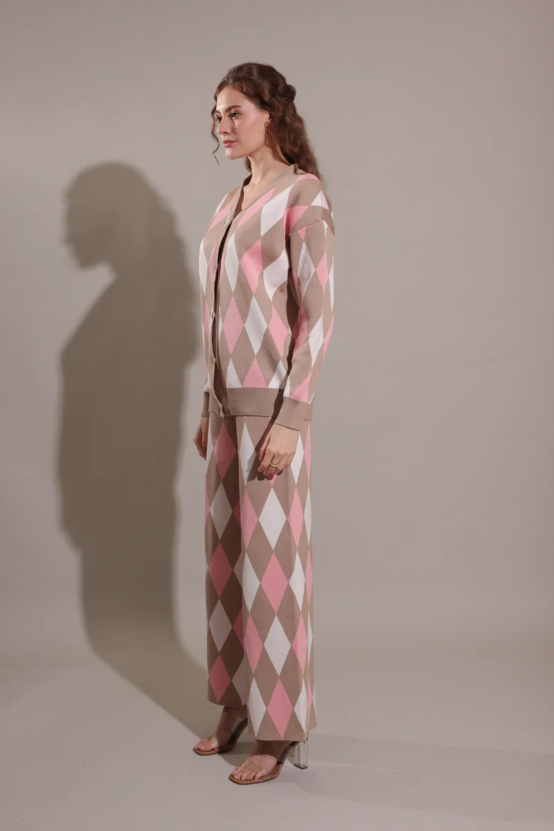 Dutch Coord Set (Pink & Grey)