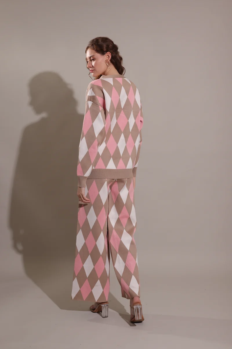 Dutch Coord Set (Pink & Grey)