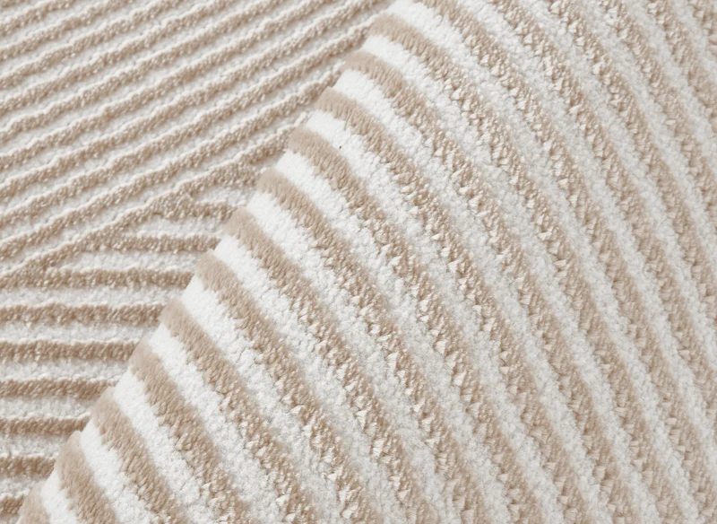 Tapis beige et blanc motif organique 200 x 290 cm SAND