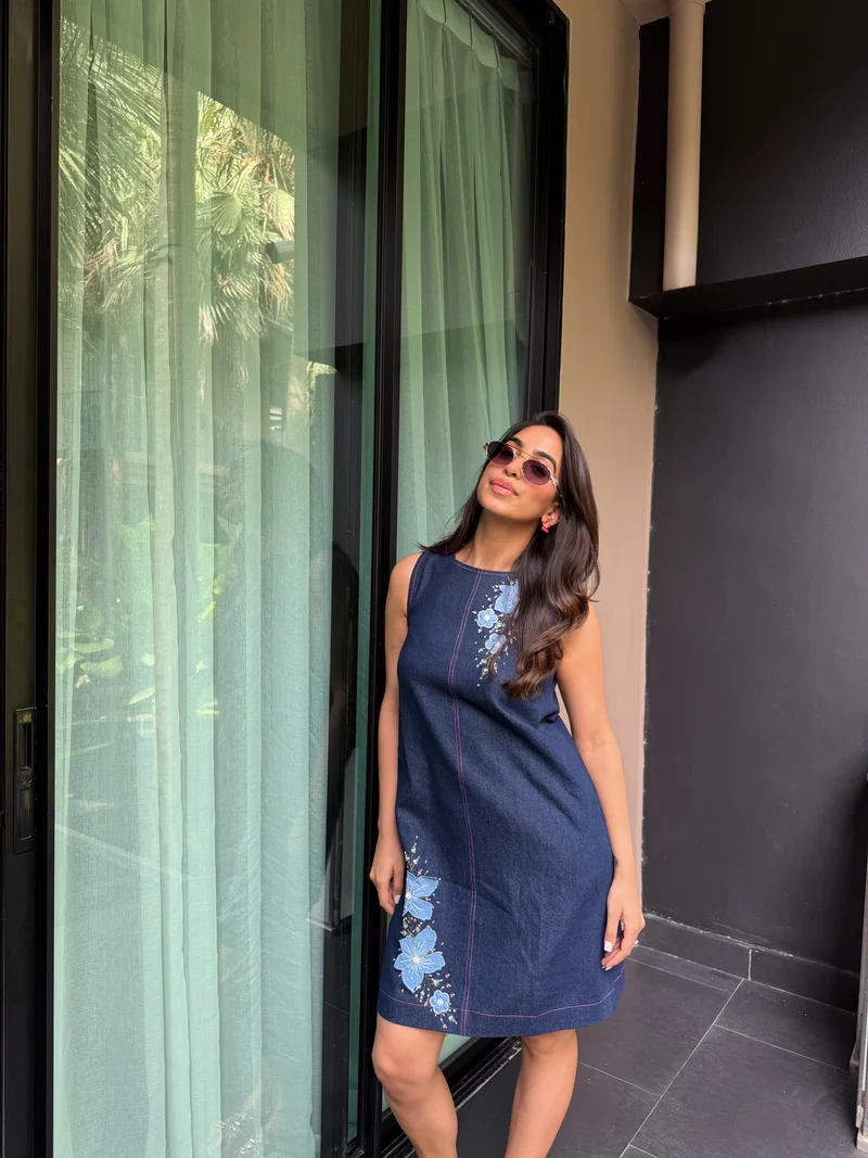 Fiora Denim Dress (As Seen on Charmie Sethi)