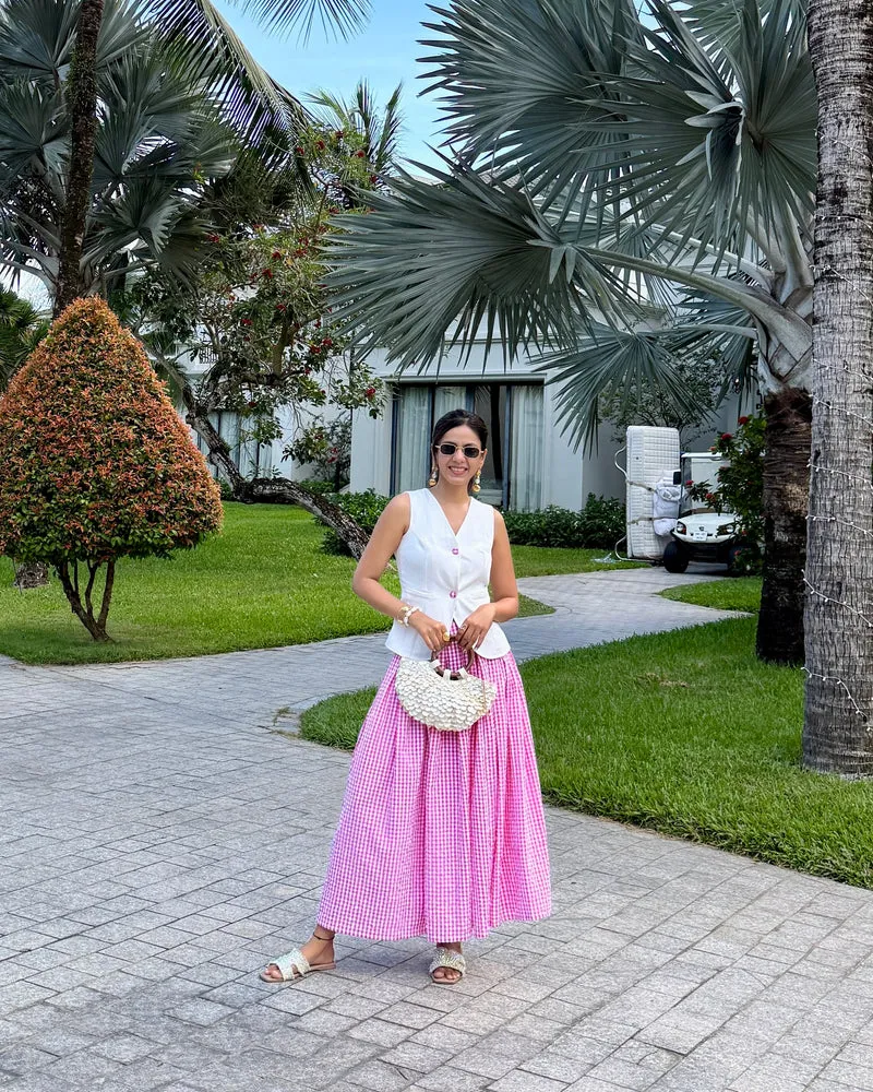 Firenze Gingham Co-ord Set (As Seen On Sneha Adwani)