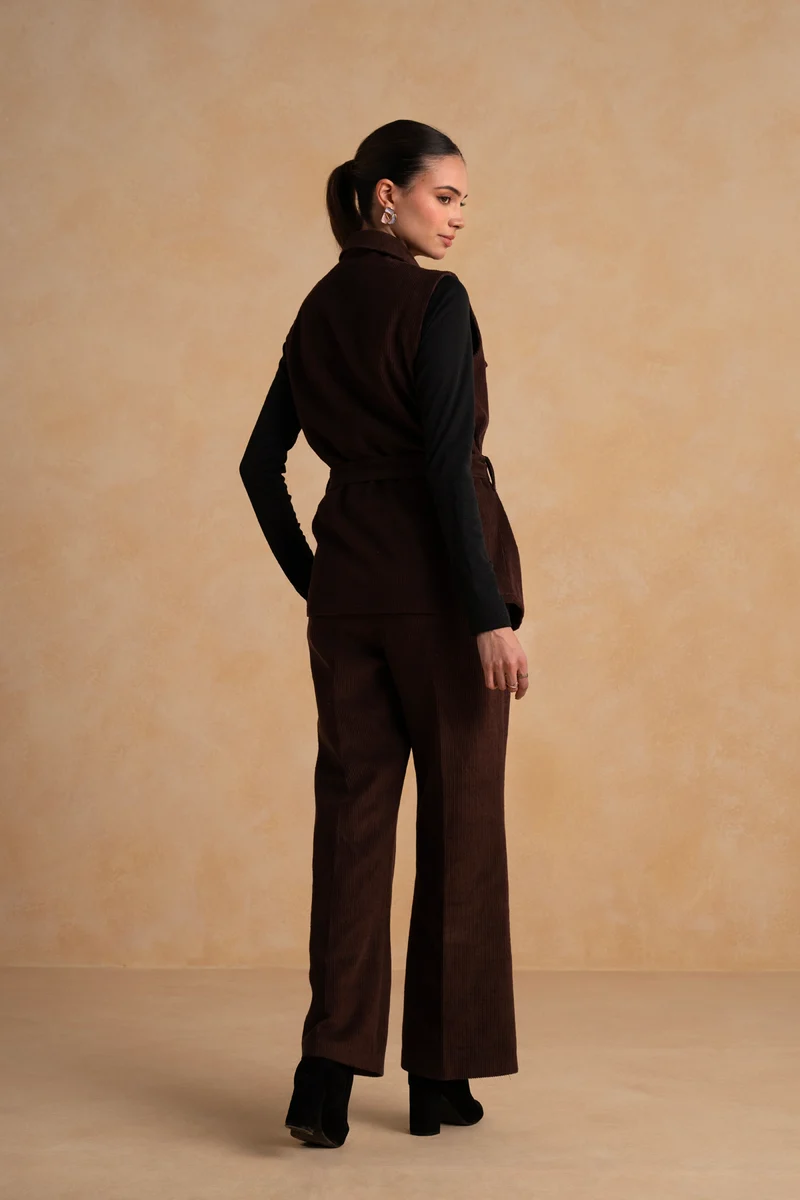 Cordelia Corduroy Co-ord Set (Red Brown)