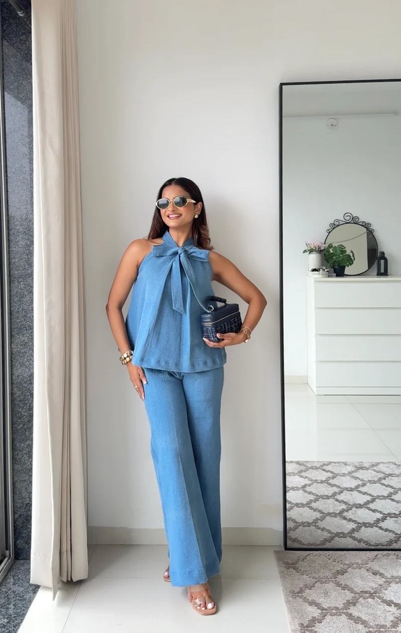 Nomad Denim Coord Set (Blue) - As Seen On Mauli Patel