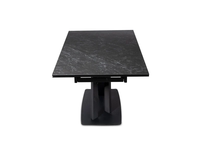Table à manger extensible en céramique noire 10 personnes 160-240 cm ELEGANCE