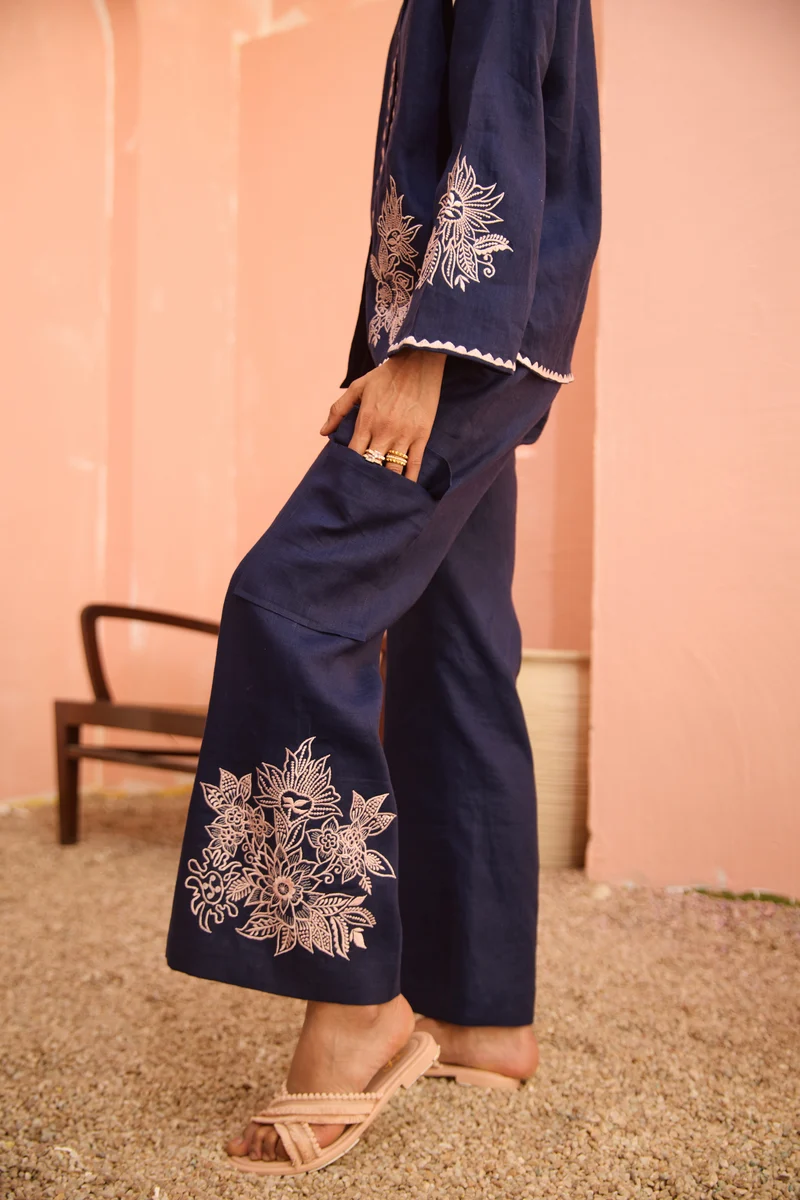Janice Coord Set (Navy Blue)