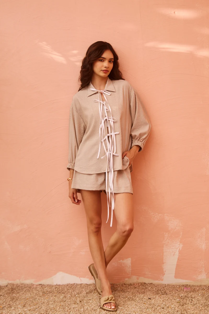 Dune Coord Set (Brown & White)