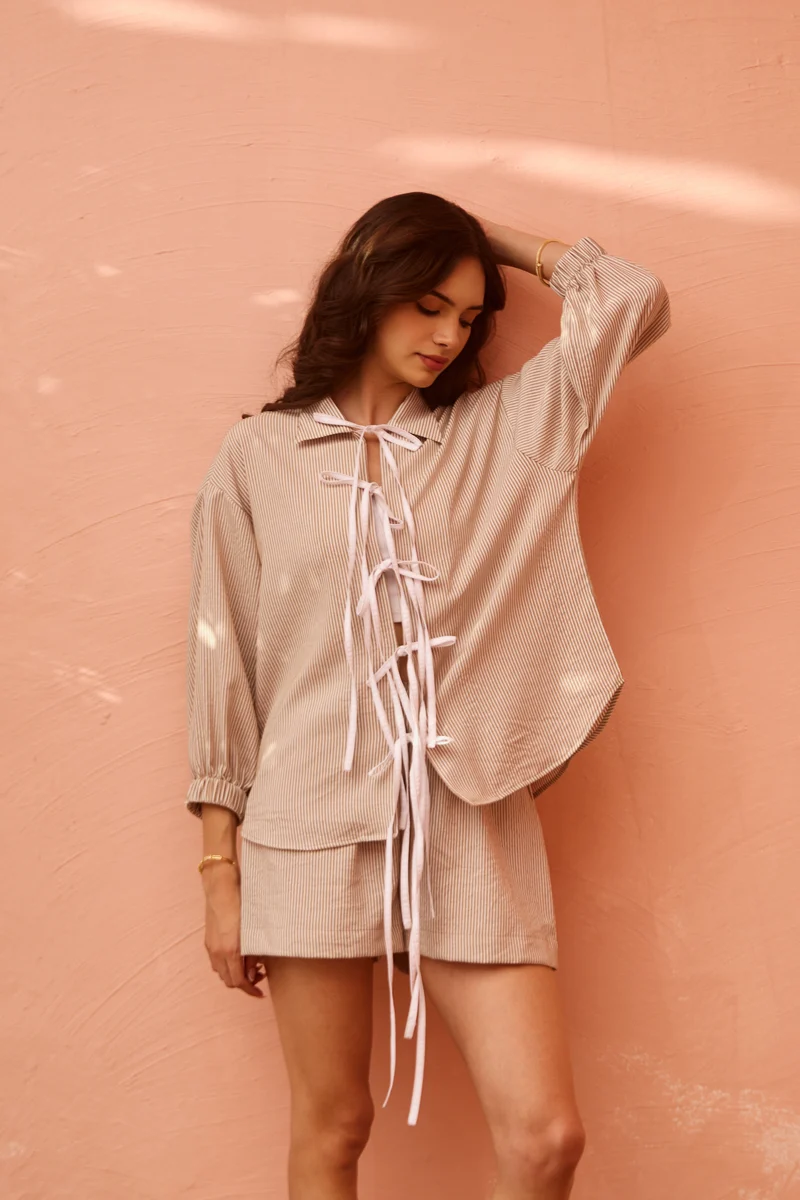 Dune Coord Set (Brown & White)