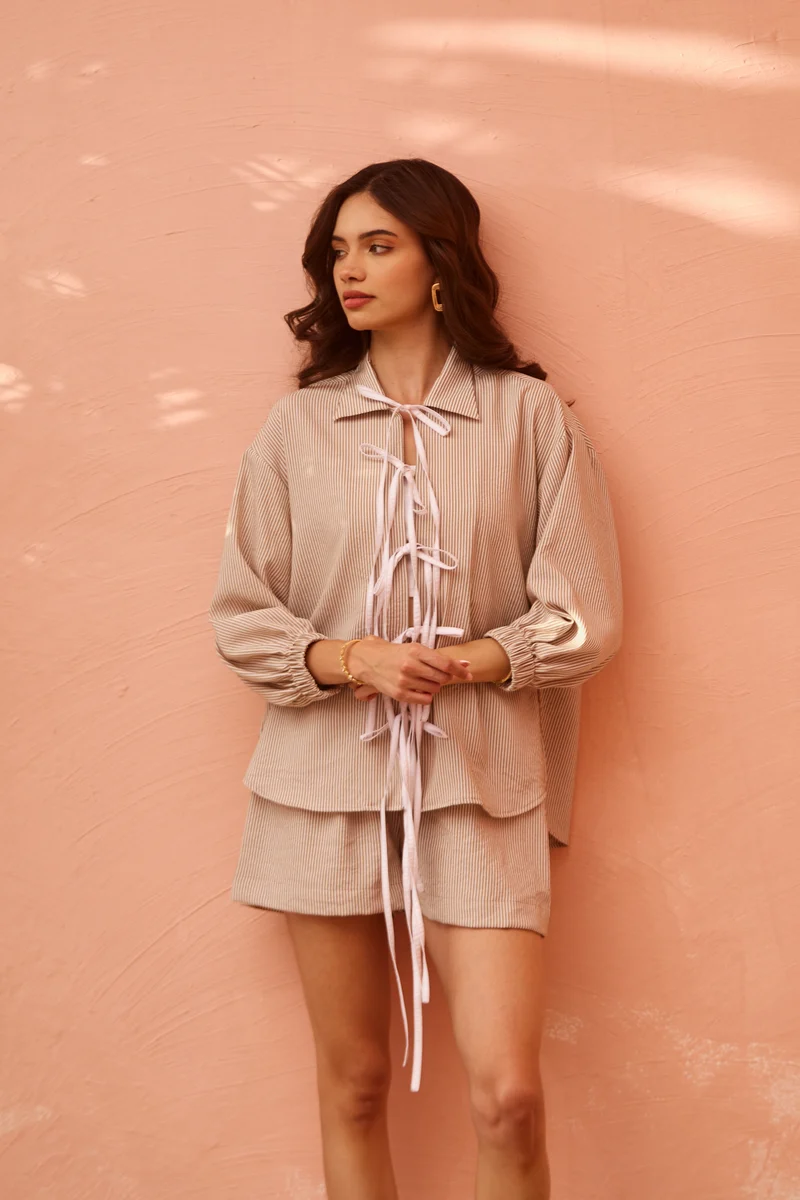 Dune Coord Set (Brown & White)