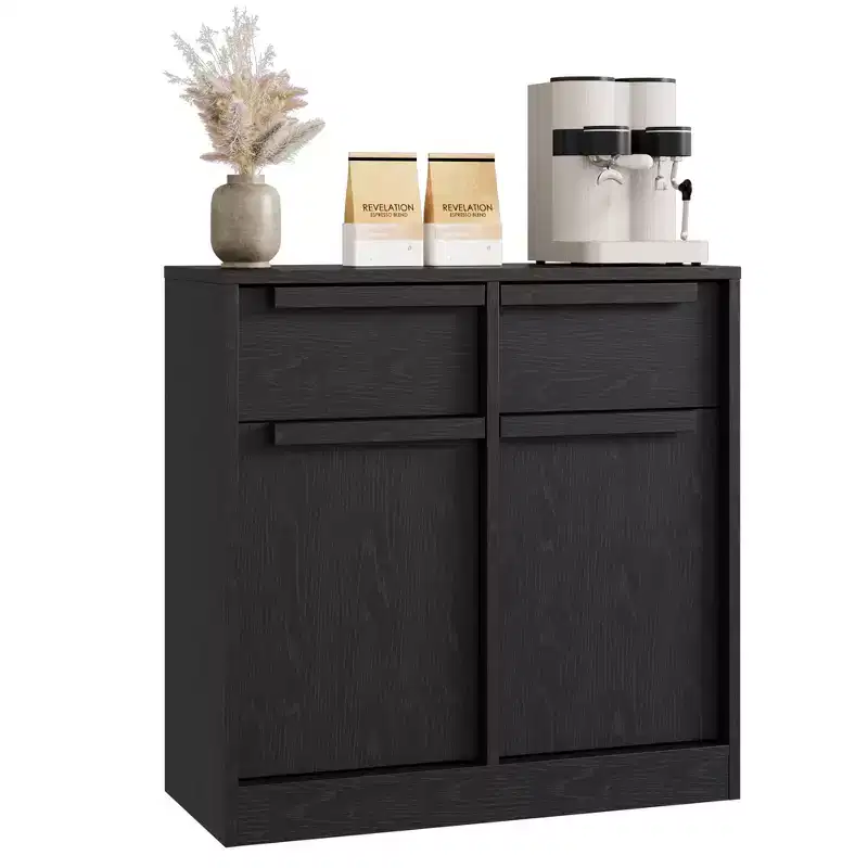 Buffet de Salle à Manger avec 2/4 Tiroirs 80/157 cm, Grand Buffet de Rangement, Meuble de Rangement Moderne pour Cuisine et Salle à Manger