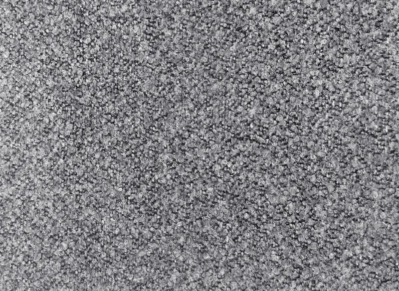 Canapé fixe 3 places en tissu bouclette gris EZRA
