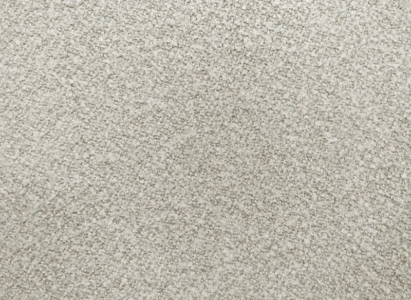Canapé fixe 3 places en tissu bouclette beige EZRA