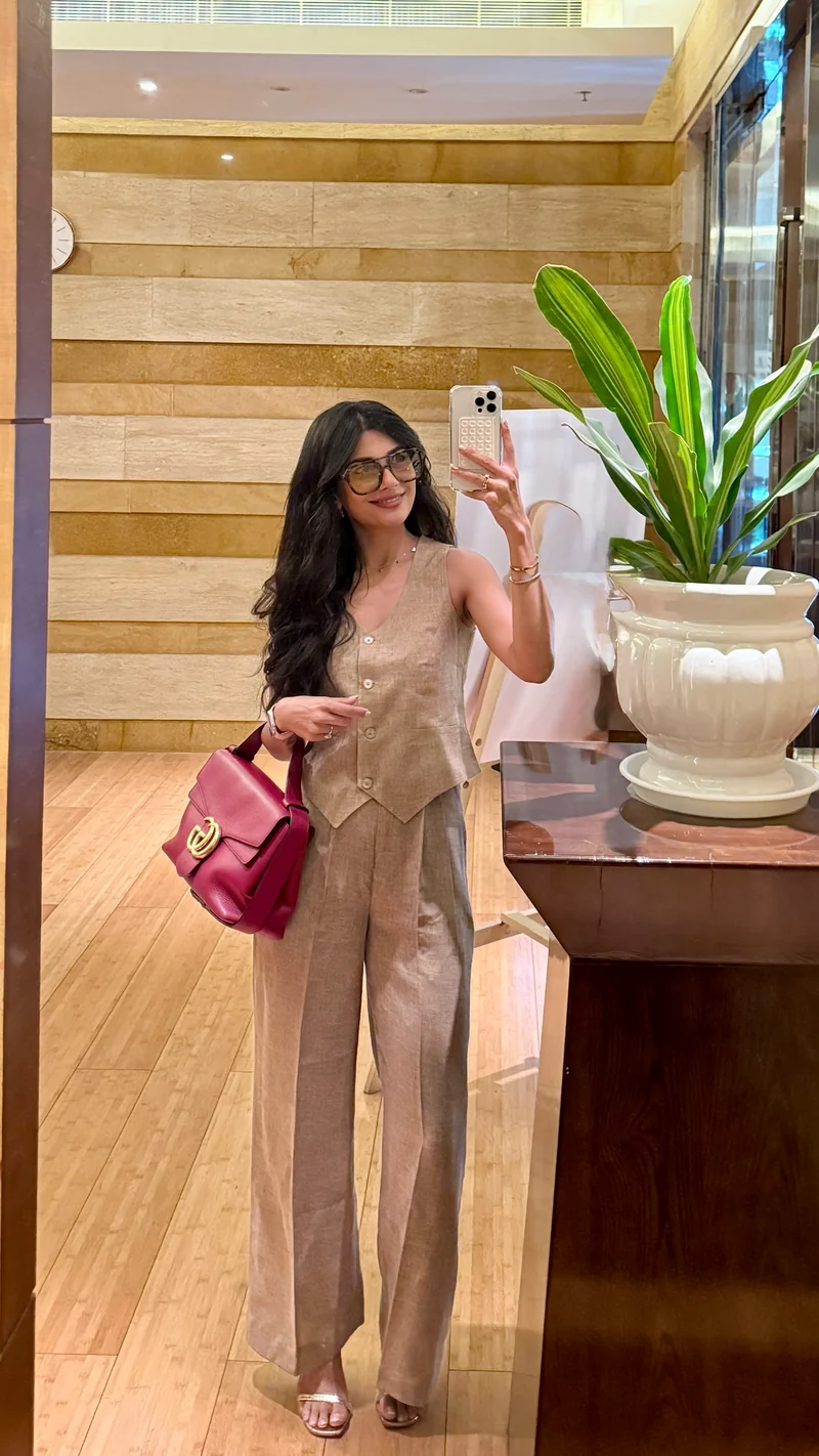 Camille Coord Set with Straight Pants - Sand (As Seen On Radhica Diwan)