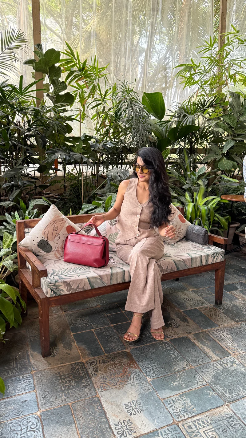 Camille Coord Set with Straight Pants - Sand (As Seen On Radhica Diwan)